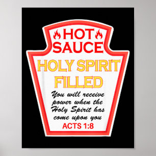 Póster Espíritu de salsa picante Condimento lleno de disf