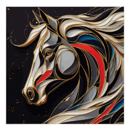 Póster Espíritu de Stallion colorido