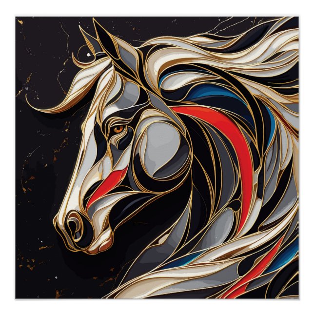 Póster Espíritu de Stallion colorido (Anverso)