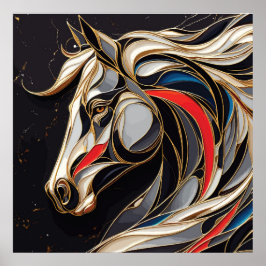 Póster Espíritu de Stallion colorido
