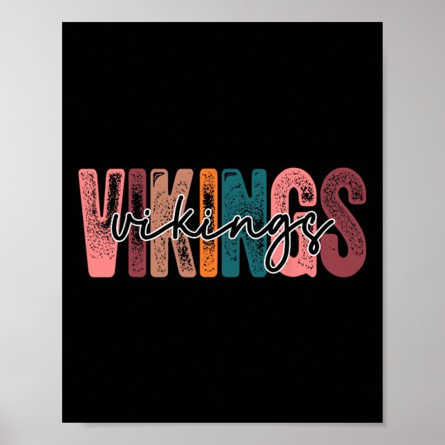 Póster Espíritu del equipo de fans del deporte escolar (Frente)