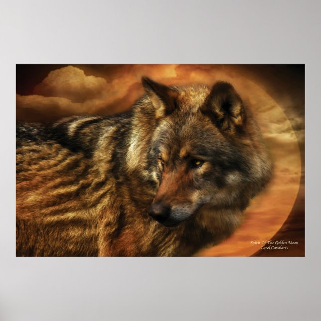 Póster Espíritu Del Poster/Impresión De La Luna De Oro (Frente)