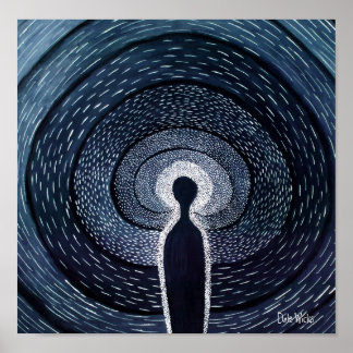 Póster Espíritu en el camino de entrada (azul)