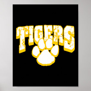 Póster Espíritu Escolar de Tigres de Regreso a la Escuela