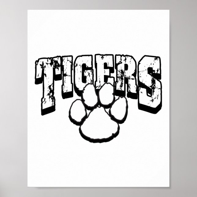 Póster Espíritu Escolar Tigres Ck Para Colegio B  (Frente)