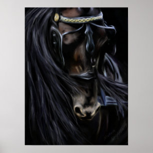 Póster Espíritu Friesiano - Pintura de caballo