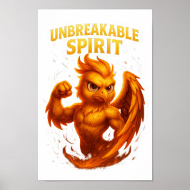 Póster Espíritu inquebrantable - Fiery Phoenix Personaliz
