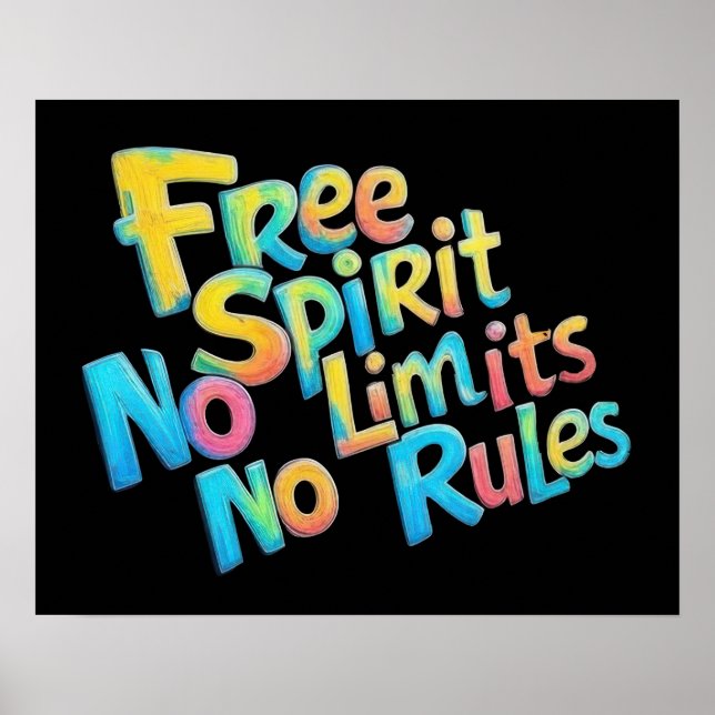Póster Espíritu libre colorido (Frente)