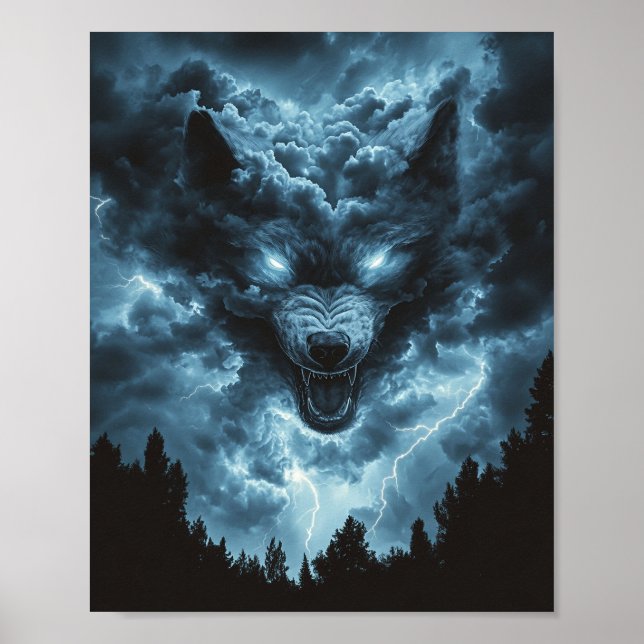 Póster Espíritu Lobo de la Tormenta (Frente)