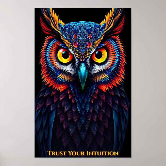 Póster 🦉 Espíritu Místico de Búho - Sabiduría Sagrada y  (Frente)
