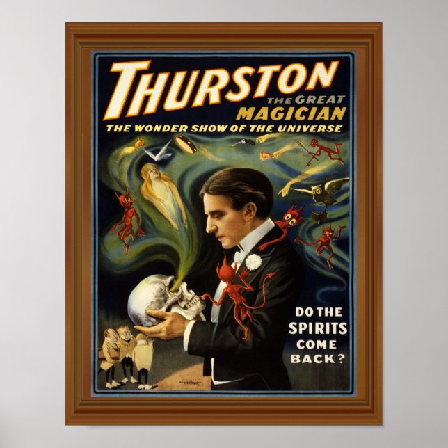 Póster Espíritu oculto medio Thurston mago (Frente)