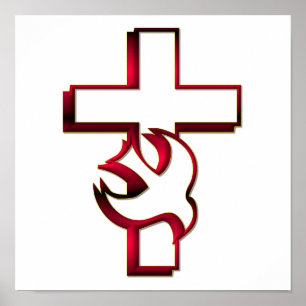 Póster Espíritu Santo cruzado y/espíritu santo