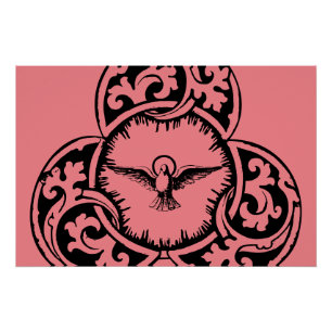 Póster Espíritu Santo Doble símbolo cristiano