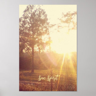 Póster Espíritu solar, foto solar, sol, día soleado