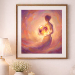 Póster Espiritual y Simbólico de Energía Femenina