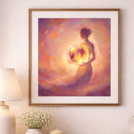 Póster Espiritual y Simbólico de Energía Femenina