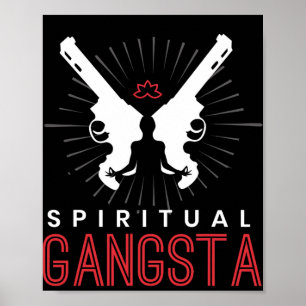 Póster Espiritualidad New Age Gangster Yoga Iluminado