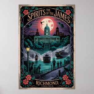 Póster Espíritus embrujados de Richmond, Virginia en el J