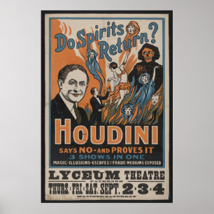 Póster Espíritus Houdini