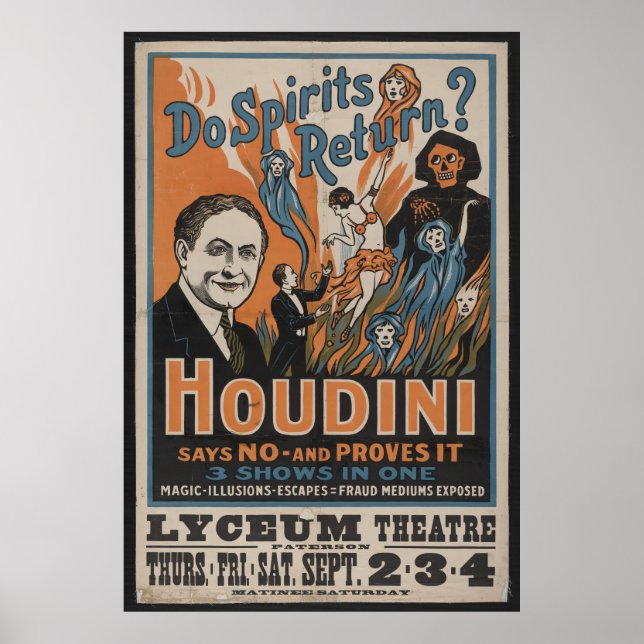 Póster Espíritus Houdini (Frente)