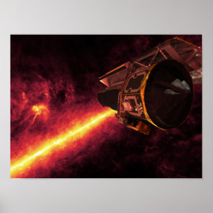 Póster Espitzer visto contra el cielo infrarrojo