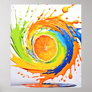 Póster Esplandor de cítricos del diseño de color