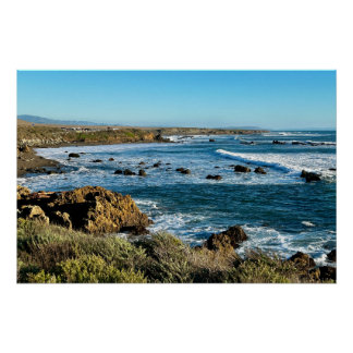 Póster Esplausos y esplendor de la costa central de CA