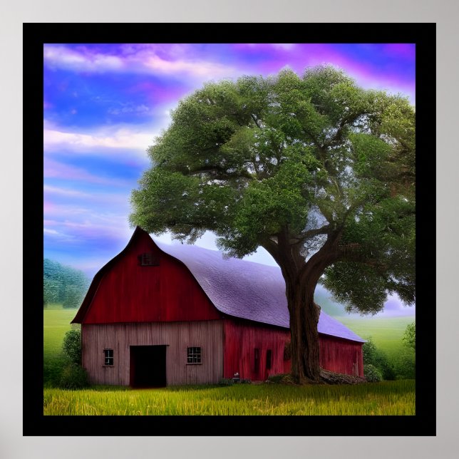 Póster Espléndidas hojas de arce rústico otoñal (Frente)