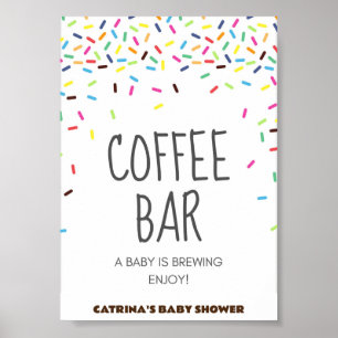 Póster Espolvorear el Rótulo Fiesta Baby Shower