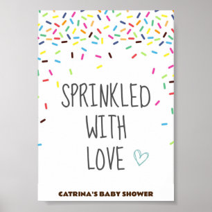 Póster Espolvorear el Rótulo Fiesta Baby Shower