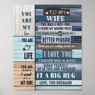 Póster Esposa Amante   A Mi Esposa Te Amo El Marido