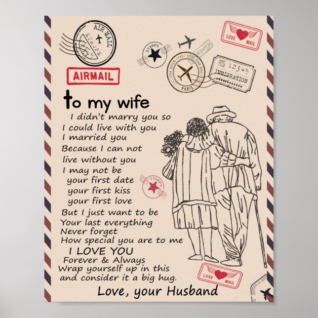 Póster Esposa Amante | A Mi Esposa Te Amo El Marido (Frente)