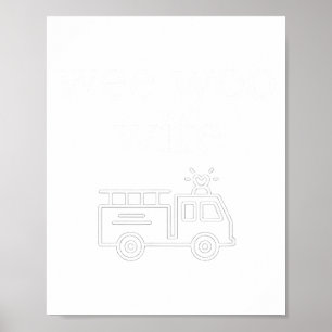 Póster Esposa Bombera Wee Woo Suse Monada Estética Minima