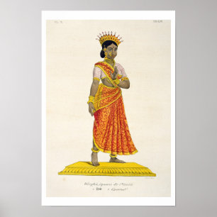 Póster Esposa de Dirgha de Nirriti, grabada por C. de