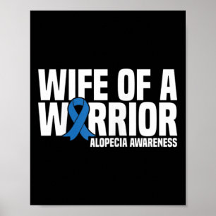Póster Esposa de un guerrero Cinta azul Alopecia Concienc