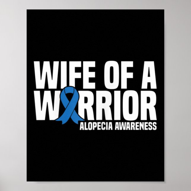 Póster Esposa de un guerrero Cinta azul Alopecia Concienc (Frente)