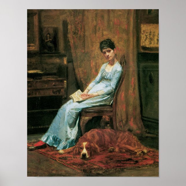 Póster Esposa del artista y su perro guardián (Frente)