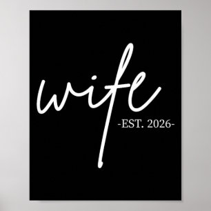Póster Esposa Est 2026 Casada Luna de Miel Boda Parejas
