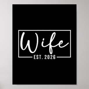 Póster Esposa Est 2026 Pareja Casada Boda Luna de Miel