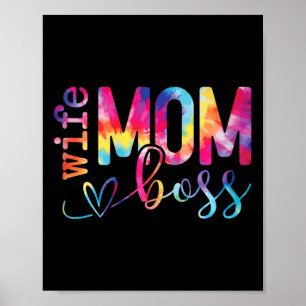 Póster Esposa Mamá Boss Día de la Madre gracioso
