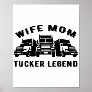 Póster Esposa Mamá Camionera Leyenda Citas