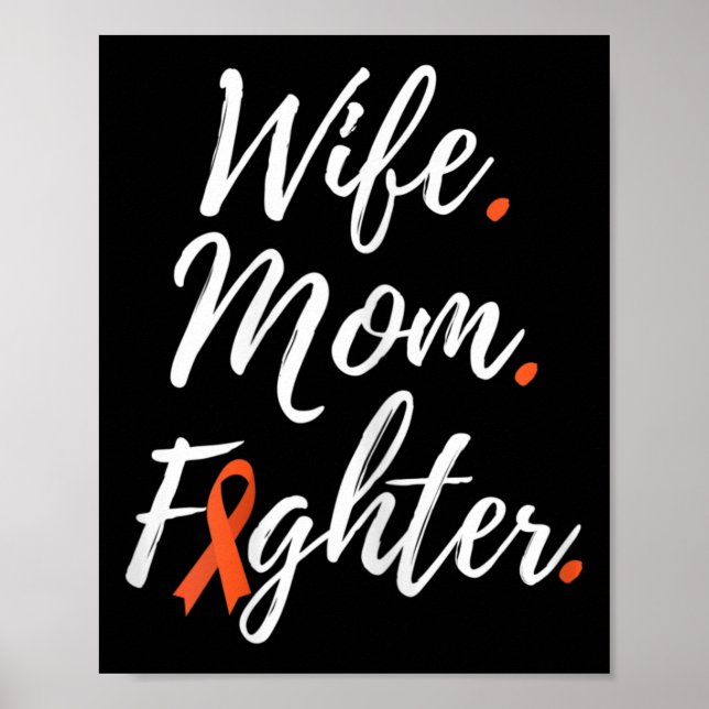 Póster Esposa Mamá Combatiendo Rsd Crps Conciencia (Frente)