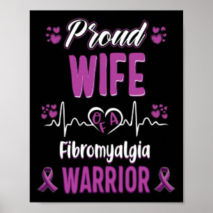 Póster Esposa Orgullosa Fibromialgia Cinta de Sensibiliza