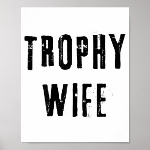 Póster Esposa Trofeo Madre Genial Mamá Papá Chiste Divert