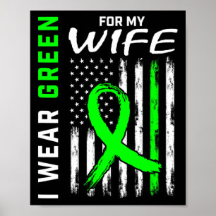 Póster Esposa Verde Enfermedad del riñón Conciencia sobre