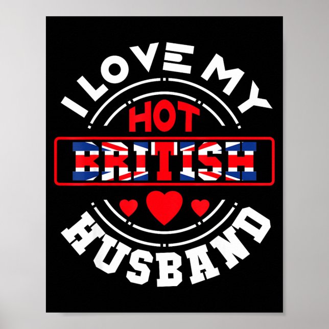 Póster Esposo británico Union Jack (Frente)