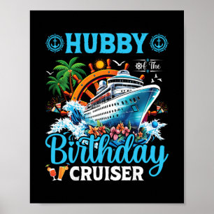 Póster Esposo del crucero de cumpleaños vacaciones viaje