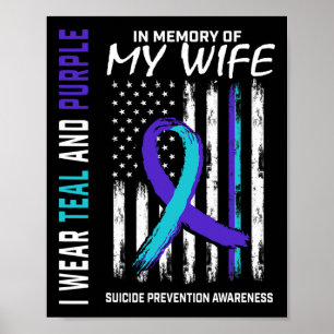 Póster Esposo En Memoria De La Conciencia Sobre El Suicid