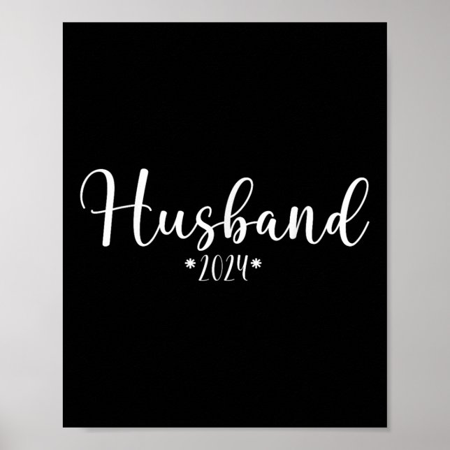 Póster Esposo Est. 2024 Boda casado Compromiso Getti (Frente)