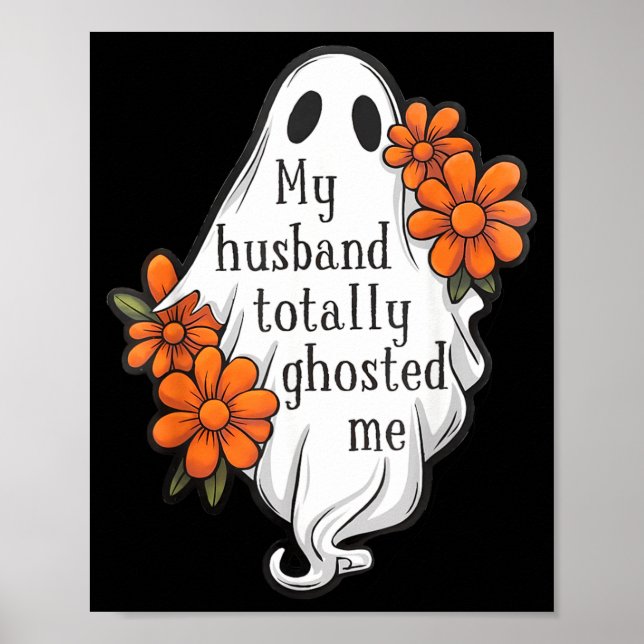 Póster Esposo Fantasmagórico Disfraz Divertido de Hallowe (Frente)